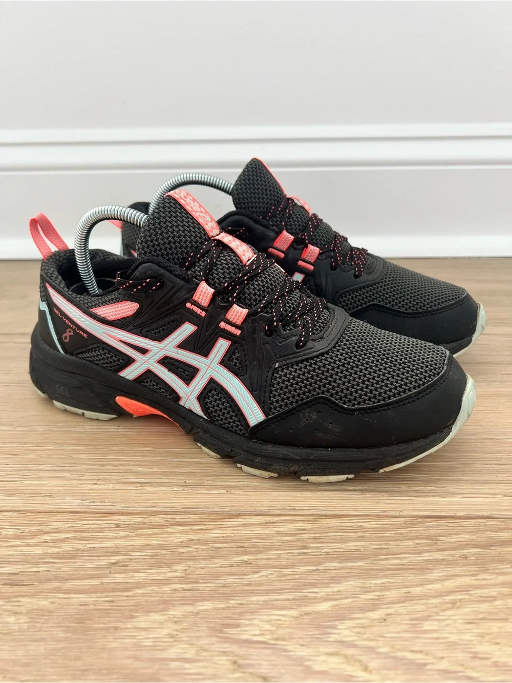 Asics Gel-Venture 8 Trail Running Shoes Women Size 7.5 Black 1012A708 Sneaker